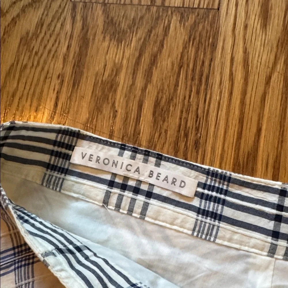 Veronica Beard Navy and White Plaid Skirt - Picture 3 of 3